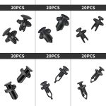 KCRTEK 120 pcs 6.3mm 8mm 9mm 10mm Nylon Bumper Push Fasteners,Bumper Clips with Fastener Removal Tool - Image 4